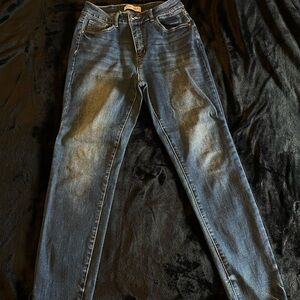 Classic Women's Dark Blue High-Rise Jeans